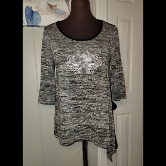 Harley-Davidson Shirt Women's Heather Grey Size M - Picture 2 of 7